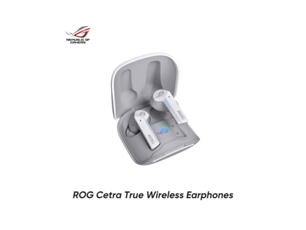 ASUS ROG CETRA ANC TWS Wireless Earphones Bluetooth Gaming Earbuds Low Latency True Wireless Charging IPX4 Waterproof Moonlight White