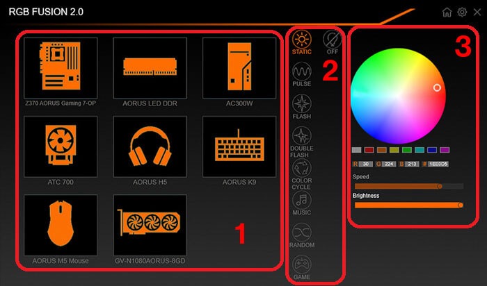 Gigabyte RGB Fusion Software