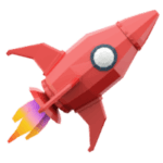 Low Poly Rocket Icon