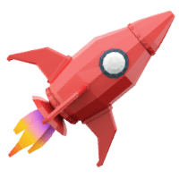 Low Poly Rocket Icon
